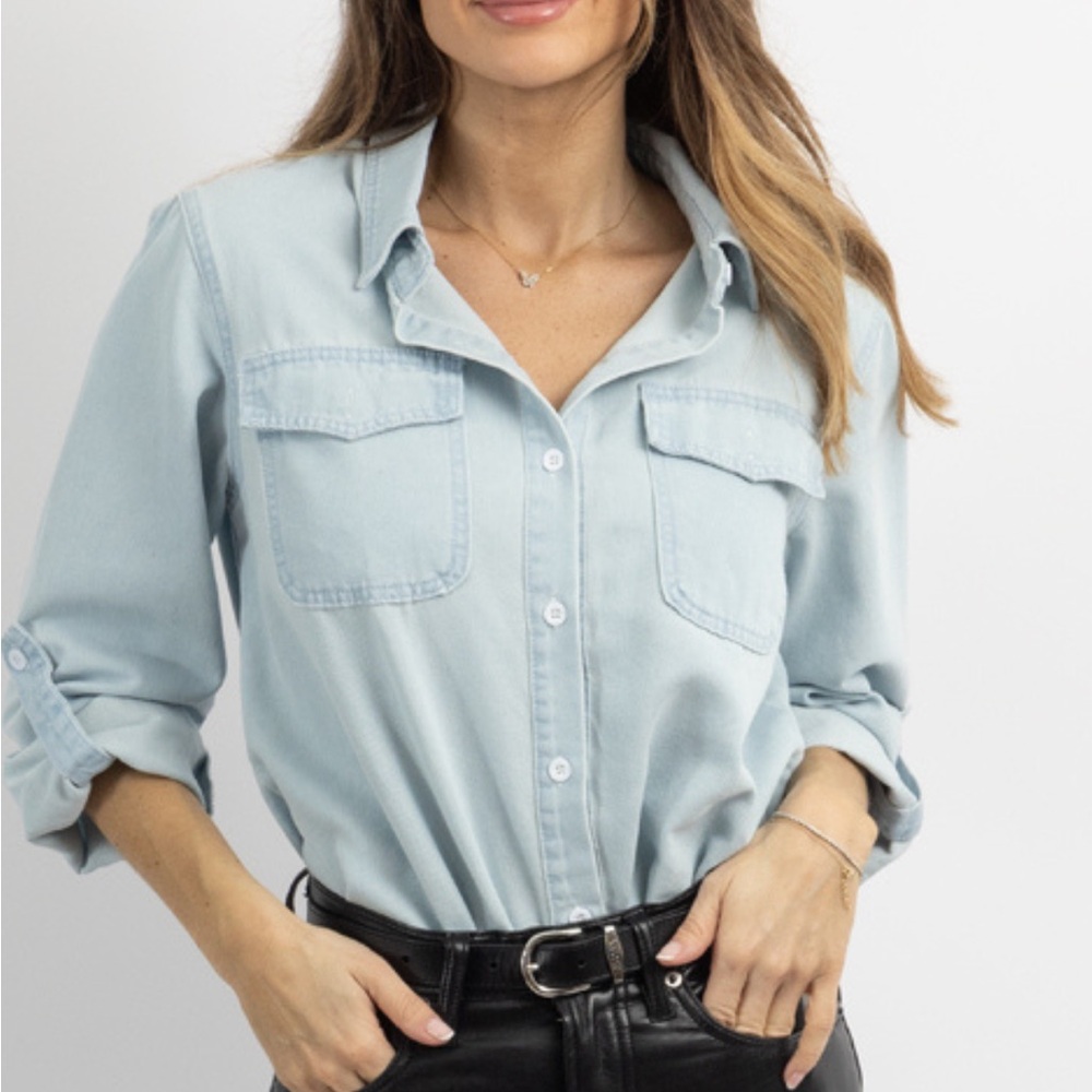 Labeye - Wishful Button Down Shirt in Light Denim, S